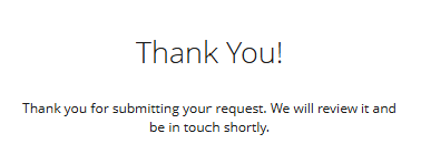Acuant thank you message 
