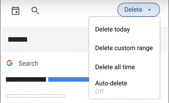 Date range to delete Google history on iPhone & iPad 