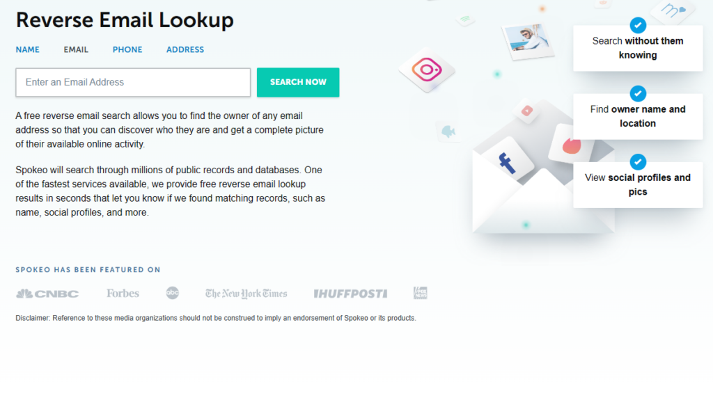 Data broker homepage